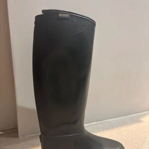 Classic Tall Black Waterproof Rain Boot for Women